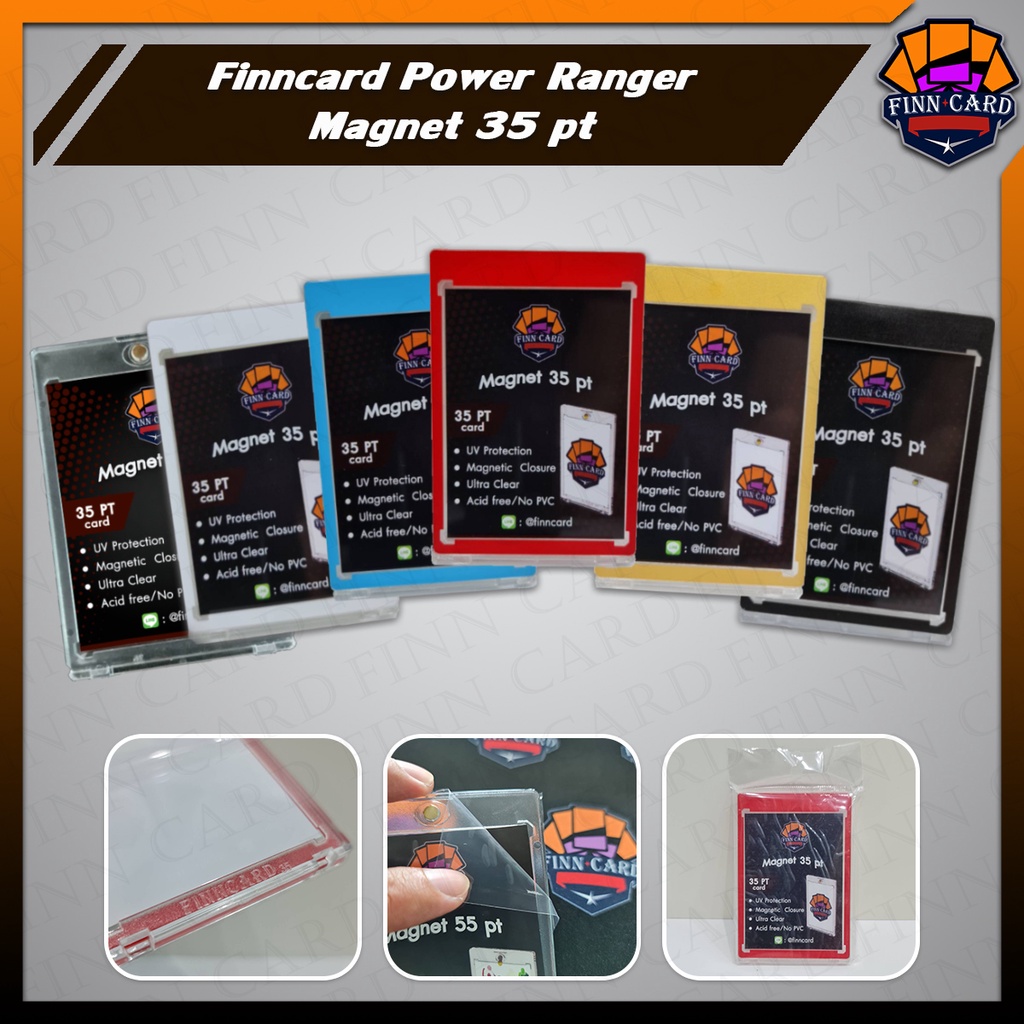 Power Ranger!! Finncard Magnet 35pt มี6สีให้เลือก มีฟิล์มกันรอยทุกชิ้น MN