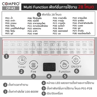 COMPRO รุ่น CP-K3 กาต้มน้ำไฟฟ้า ความจุ 1.8 ลิตร 800W กาต้มน้ำเพื่อสุขภาพ Health Kettle ของแท้ 100% รับประกัน 1 ปี