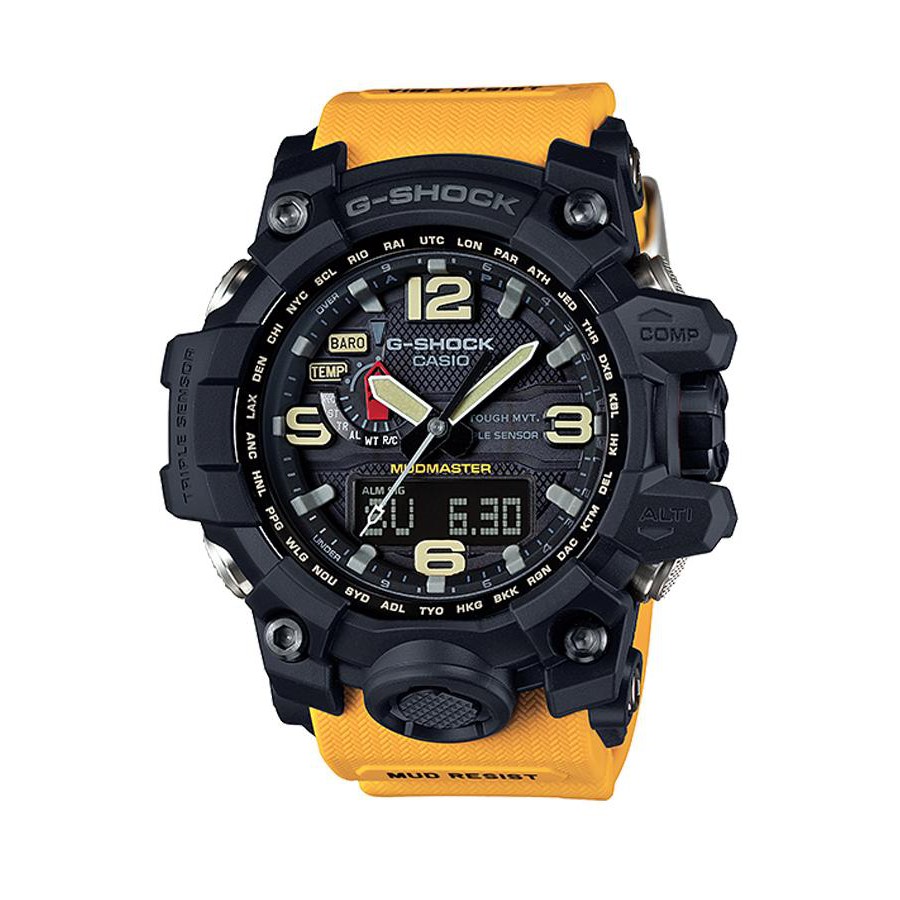 Casio G-Shock นาฬิกาข้อมือผู้ชาย สายเรซิ่น รุ่น GWG-1000-1A9 - สีเหลือง