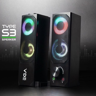 ลำโพงเกมมิ่ง EGA TYPE S3 Speaker USB 7 LED Color Lighting ใช้งานง่าย ประกันสินค้า 2 ปี