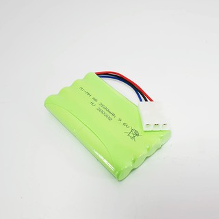 แบตเตอรี่ รถบังคับวิทยุ ขนาด 9.6 V. 3500 mAh  สี่เซลส์ สามสาย