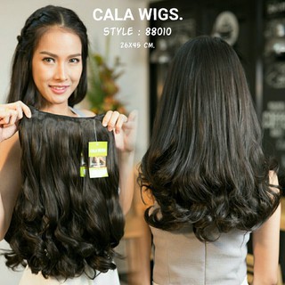 แฮร์พีช hairpiece  แฮร์พีชcalawigsราคาส่ง รหัส88010กว้าง26cmยาว45cm ชิ้นหนาพิเศษไหมด้านเหมือนผมจริง แฮร์พีชลอนปลายยาว