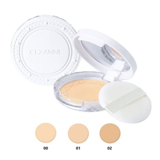 แป้งตลับ ไม่ผสมรองพื้น Cezanne UV clear face powder SPF28 PA+++ เบอร์ 00, 01 ใหม่ แท้