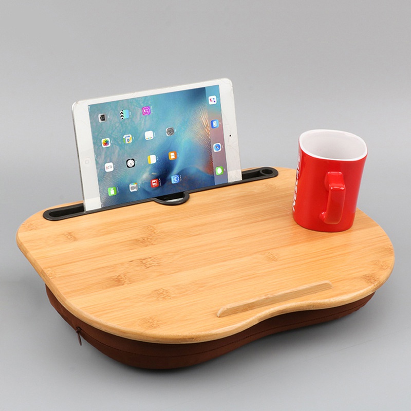 Computer Reading Writing Tablet Cushion, Cushioned Lap Desk With Cup Holder