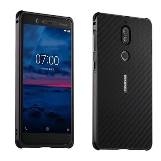 สําหรับ Nokia 7 plus เคสกรอบโลหะอลูมิเนียม สําหรับ Nokia 7 plus เคสแข็ง คาร์บอนไฟเบอร์