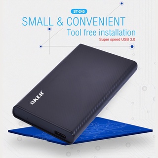 OKER รุ่น ST-245 (ดำ) USB3.0 2.5" HDD BOX OKER  แบบสไลด์ออก ใช้งานง่ายมาก สามารถใส HDD. ด้วยตัวเองได้เลย สีดำ