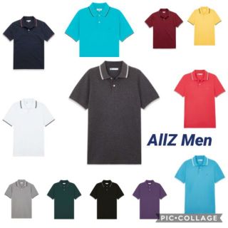 เสื้อโปโลผู้ชายปกลายผ้าปิเก้ AllZ ราคานี้รวมหิ้วค่ะ มีไซส์ S-3XL