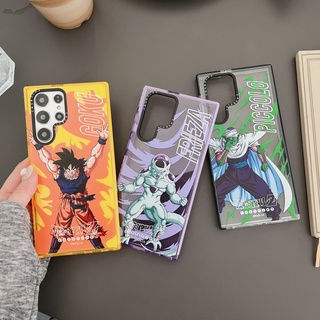 อนิเมะ ดราก้อนบอล Z โกคู เคส Samsung Galaxy S23 Ultra S22 Ultra S21 Ultra S20 S21 S22 S23 Plus + S20 Ultra Case ใหม่ ขอบสี เรียบง่าย โปร่งใส ป้องกันการหล่น ซิลิกาเจล นุ่ม ซัมซุง เคส