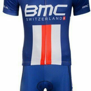 ชุดปั่นจักรยานแขนสั้น BMC สีน้ำเงิน (Pre-Order)