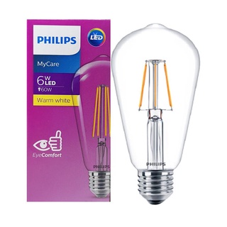 หลอดไฟ LED PHILIPS ST64 CLASSIC 4 วัตต์ WARMWHITE E27