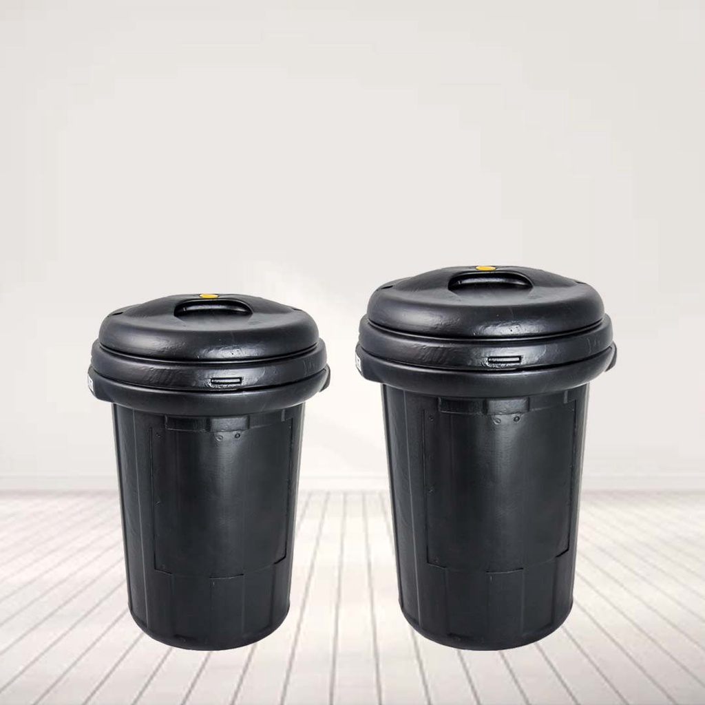 MK70 / MK90 / MK120 ถังขยะสีดําพร้อมฝาปิด
