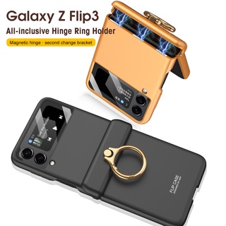 Gkk เคสพลาสติก ฝาพับแม่เหล็ก สําหรับ Samsung Galaxy Z Flip 3 Samsung Flip3 5G