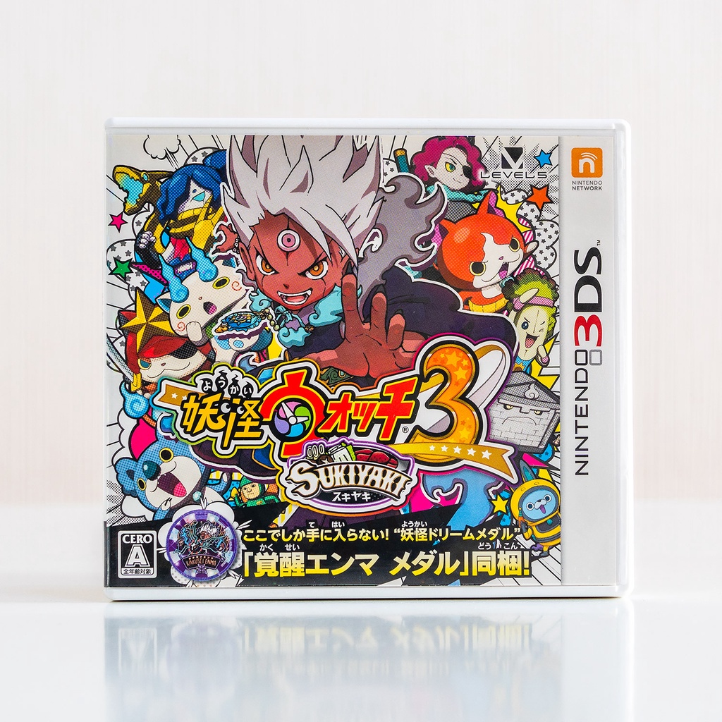 ตลับแท้ Nintendo 3DS : Yokai Watch 3 - Sukiyaki มือสอง โซนญี่ปุ่น (JP) Yo-kai