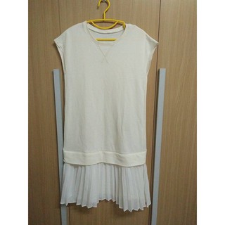 Sweatshirt Dress (HM-013) เดรสสเว๊ตเชิ๊ตสีเหลืองนวล