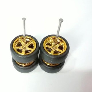 10m.m. 5spoke Gold 1:64 แกนยาว3.2c.m.