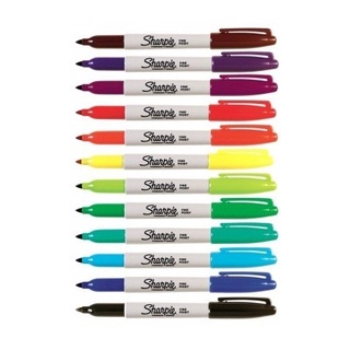 (KTS)ปากกาชาร์ปี้ Sharpie fine point permanent marker 1.0 mm.