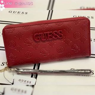 GUESS WOMENS LARGE ZIP AROUND WALLET ของแท้ ราคาถูก