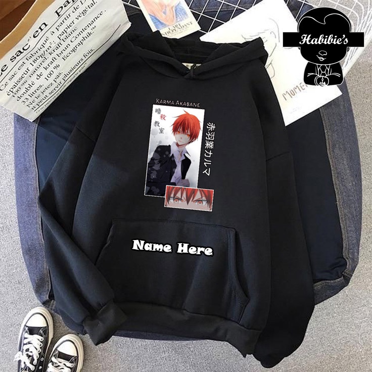 เสื้อแจ็คเก็ตมีฮู้ด Boys& 39; อะนิเมะ ASSSIENE CLASSROOM Karma Akabane Japan 102 - Habibie& 39;s
