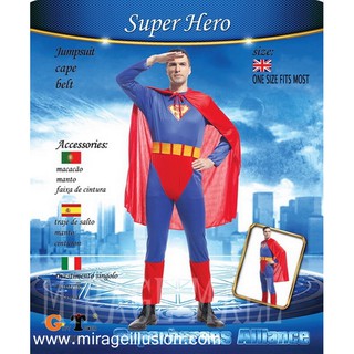 ชุดแฟนซี ฮีโร่ ซูเปอร์แมน ผู้ใหญ่ Super Hero Superman Costume