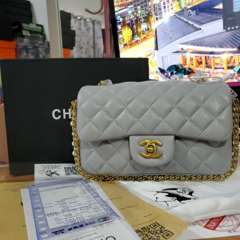 กระเป๋า Chanel Classic 8 ฐานมุก Limited Edition หนังแท้