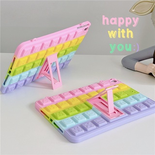 เคสซิลิโคน ลายสีรุ้ง 3D คลายเครียด สําหรับ iPad mini12345 iPad2 3 4 5 6 7 8 9 10.2 2019 2020 2021 Ipad10.2 นิ้ว Air4 5 Pro 11