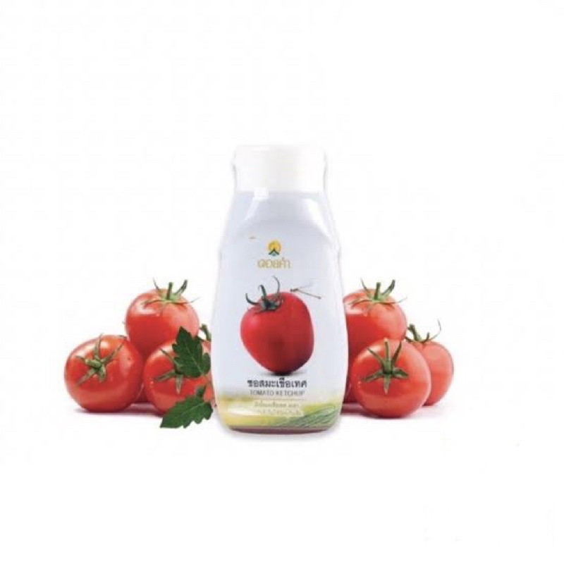 ซอสมะเขือเทศ ดอยคำ Doi Kham Tomato ketchup มีเนื้อมะเขือเทศ 77% ไม่เจือสี ไม่ใส่วัตถุกันเสีย ขนาด 350g sauce น้ำจิ้ม