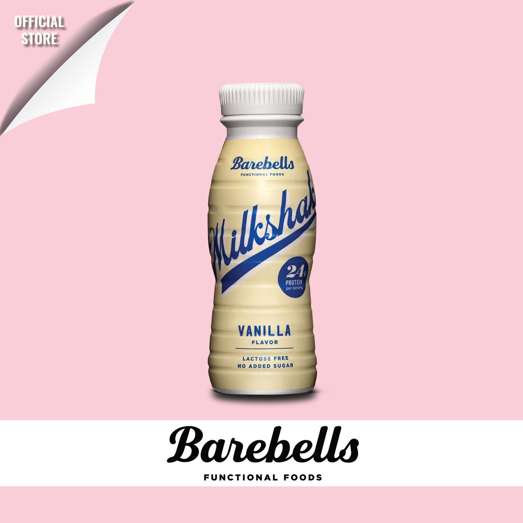 Barebells Protein Milkshake Vanilla Flavor Lactose Free โปรตีนมิลค์เชควานิลลา (8 x 330ml