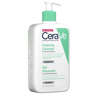 💚 Cerave Foaming Cleanser ผลิตภัณฑ์ทำความสะอาดผิวหน้าและผิวกาย (สูตรผิวมัน)