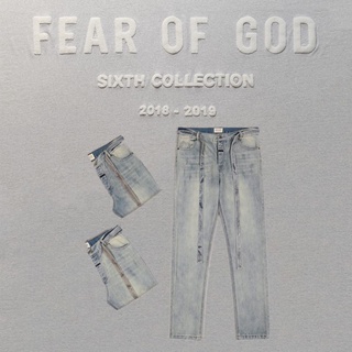 FOG FEAR OF GOD Justin Biber 2021 correct version fog Jeans the sixth season of fog main line streamer hole