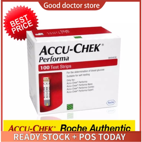 (EXP:Latest) Accu Chek Accuchek Performa แถบทดสอบน้ําตาลในเลือด 50/100แผ่น