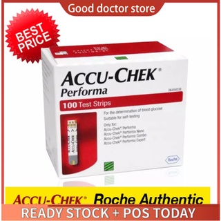 (วันหมดอายุ: 31 สิงหาคม 2024) Accu Chek Accuchek Performa แถบทดสอบน้ําตาลในเลือด 50/100แผ่น