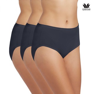 Wacoal Panty กางเกงใน ทรงเต็มตัว ขอบเรียบ สีน้ำเงิน (BU) (3 ตัว) รุ่น WU4M01 กางเกงในผู้หญิง ผู้หญิง วาโก้ เต็มตัว