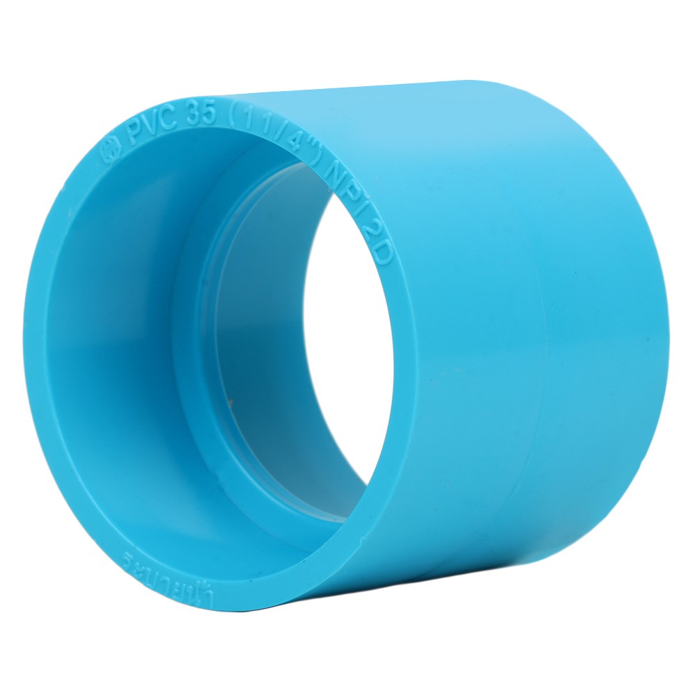 ท่อประปา ข้อต่อ ท่อน้ำ ท่อPVC ข้อต่อตรง-บาง SCG 1 1/4นิ้ว สีฟ้า PVC SOCKET SCG 1 1/4" LITE BLUE