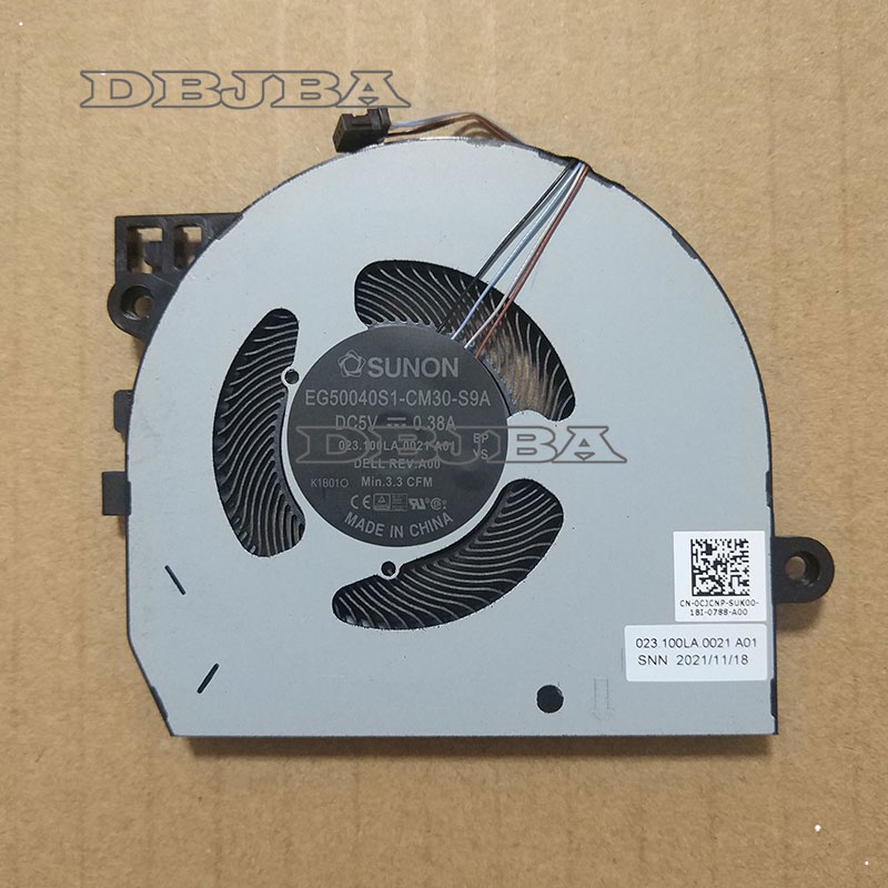 พัดลม CPU สําหรับ EG50040S1-CM30-S9A 23.100LA.0021 สําหรับ Dell Latitude 13 5320 CJCNP