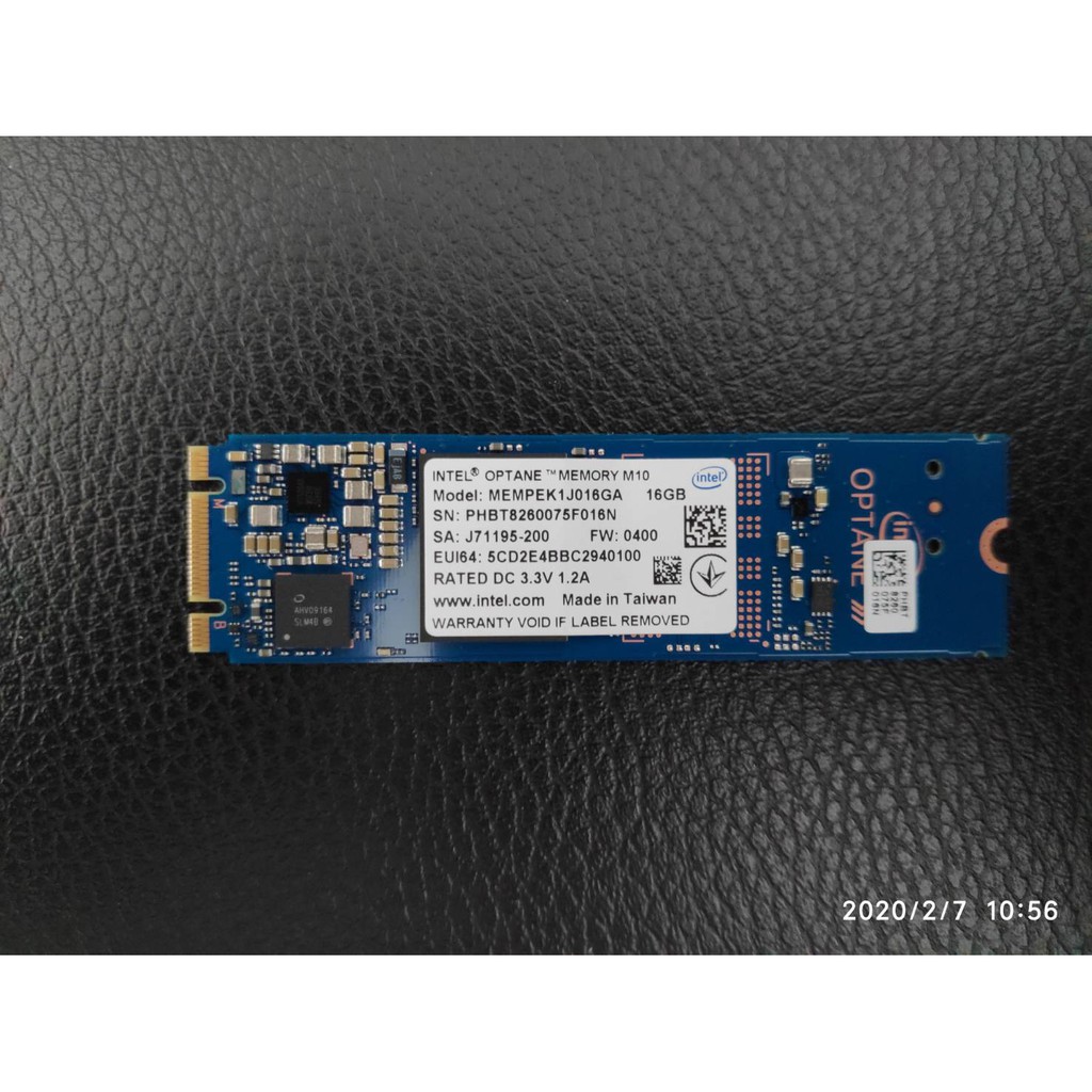 INTEL OPTANE MEMORY 16 GB SSD (เอสเอสดี)  SERIRES PCIe/NVMe M.2 2280 (MEMPEK1J016GA)  แกะจากเครื่อง ASUS X507U Notebook