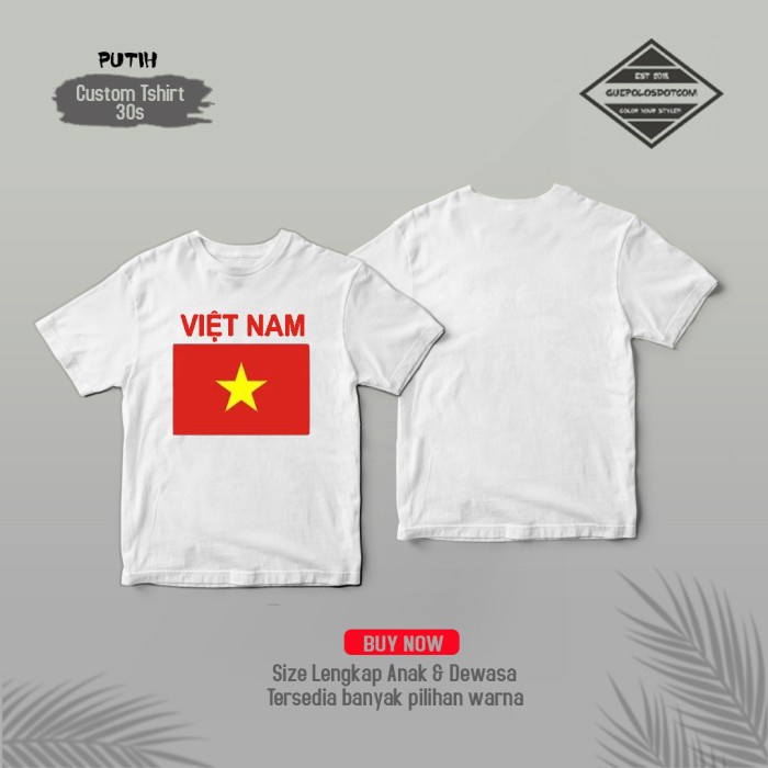 เสื้อยืด VIETAM SOUVENIR - VIETNAM SOUVENIR TSHIRT STAR FLAG 1