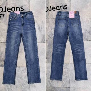 G.D.Jeans รุ่น 90077#กางเกงยีนส์ขายาวผ้ายืดทรงกระบอกเล็กทรงเรียบผ้าดีสีสวย