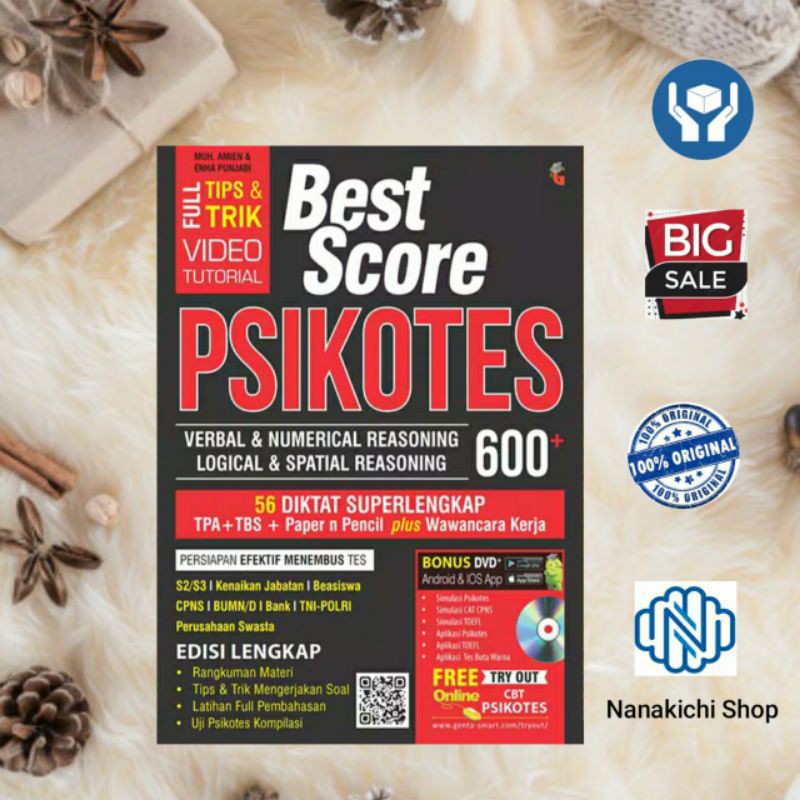 BEST SCORE BOOK PSYCHOLOGICAL TEST FULL TIPS & TRICKS VIDEO TUTORIAL/TPA+TBS+PAPER N PENCIL PLUS WOR