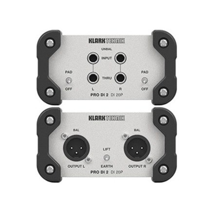 KLARK TEKNIK PRO DI 2 DI 20P กล่องปรับระดับสัญญาณเสียง (ไดเร็ก บอกซ์) แบบ Passive Stereo DI Box, ขยา
