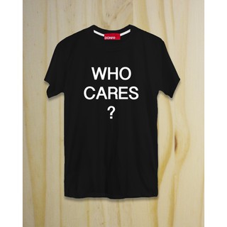 เสื้อยืด Who Cares? สีดำ แบรนด์ DONt