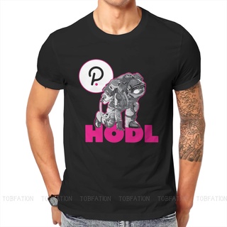 คอลูกเรือเสื้อยืด พิมพ์ลายนักบินอวกาศ Hodl Polkadot Dot Blockchain Crypto สวมใส่สบายS-5XL