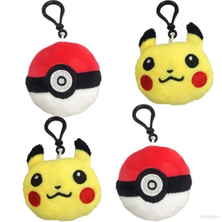 พวงกุญแจจี้ตุ๊กตาโปเกมอน Poke Ball Pikachu ของเล่นสําหรับเด็ก