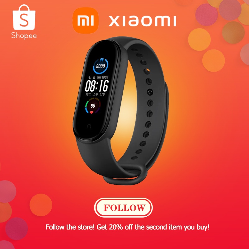 Xiaomi นาฬิกาอัจฉริยะ Mi Band 5 (Global Version) สายรัดข้อมืออัจฉริยะ Smart Watch