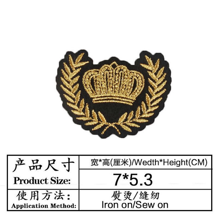 ด้ายทองด้ายเงิน Preppy สไตล์ Badge Epaulette Armband รูปที่ 8