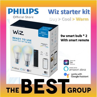 Wiz smart LED starter kit (2 LED+remote) (โค้ดรับเงินคืน TSZB6ZX5)