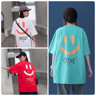 เสื้อยืดโอเวอร์ใชส์ เสื้อยืดลายทางวินเทจ เสื้อยืดลานSmile เสื้อยืดแฟชั่น เสื้อยืดเกาหลี