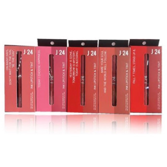 โปรโมชั่น[1แถม1]J24 อิงค์ลิปสติกแอนด์ทินท์ 2.5g+2.5ml by วีเจจ๋า (ลิปไม่มีกล่องนะคะ)