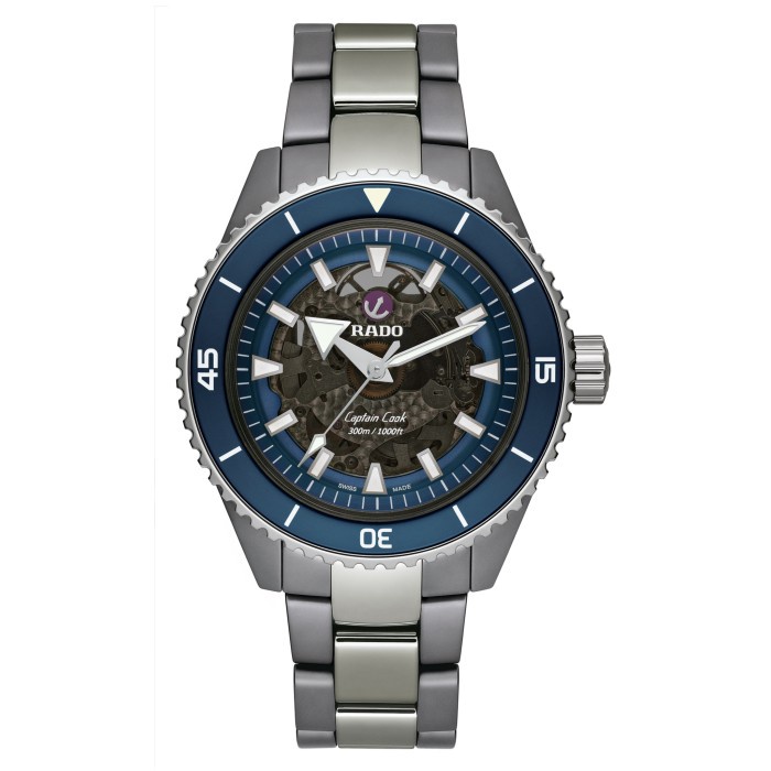 นาฬิกาข้อมือ RADO CAPTAIN COOK Plasma High-Tech Ceramic Automatic Men's Watch R32128202