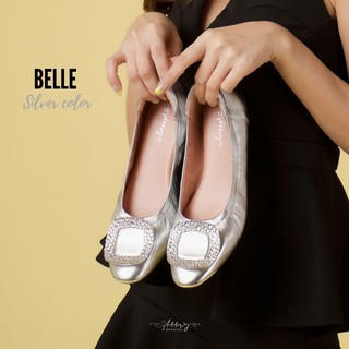 รองเท้าหนังแกะ รุ่น Belle Silver color (สีเงิน)