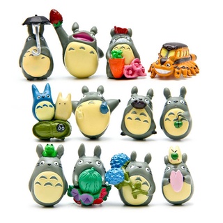 ตุ๊กตาฟิกเกอร์ My Neighbor Totoro สําหรับตกแต่งสวน 12 ชิ้น ต่อชุด